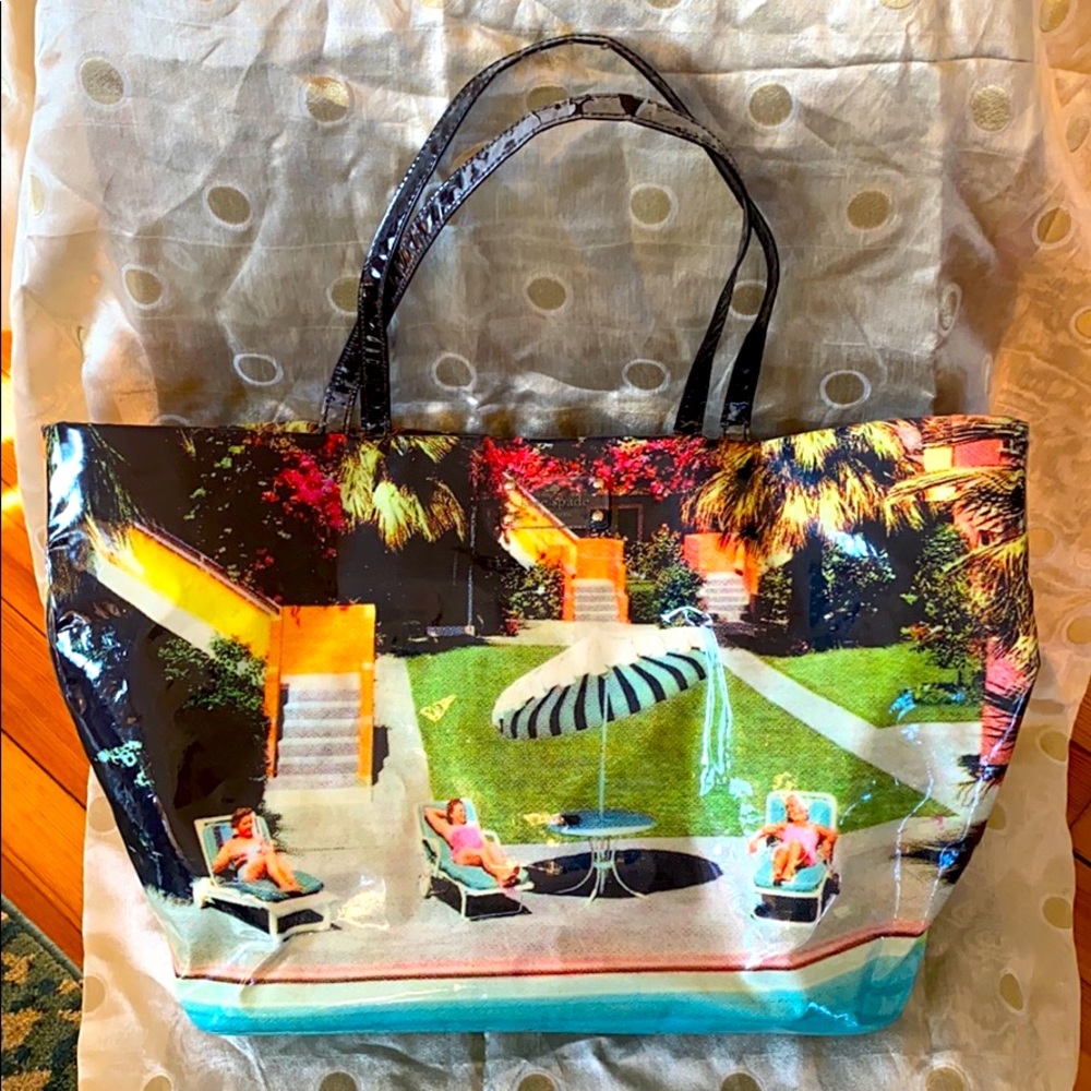 Kate Spade large vinyl tote bag rare